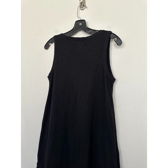 Pact Relaxed Slub Patio Tiered Cotton Sleeveless Dress Black Women's Size Medium - Picture 11 of 11